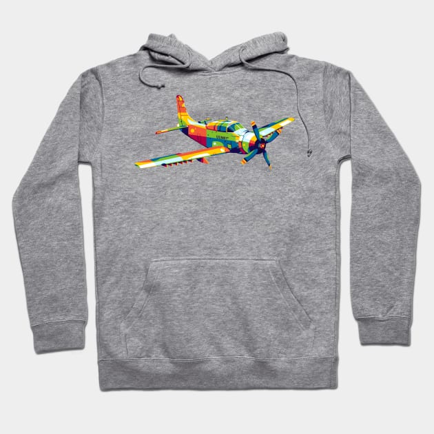 A-1 Skyraider Aircraft Hoodie by wpaprint